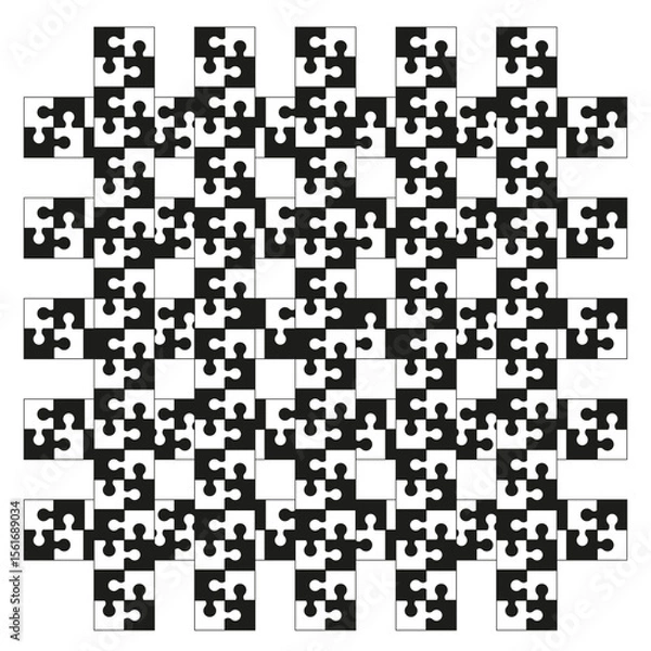 Obraz Geometric pattern background. Abstract black-and-white design. Optical vector texture.