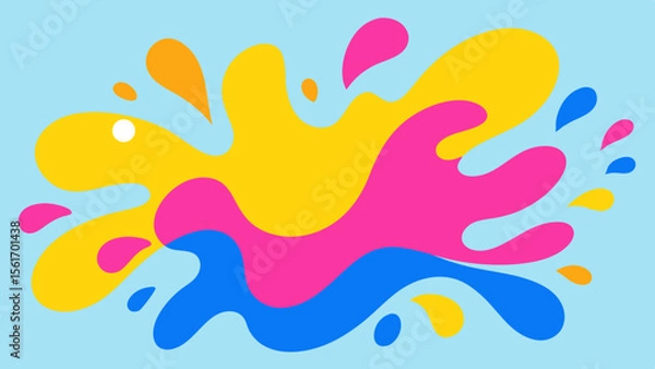 Obraz hand drawn watercolor splashes