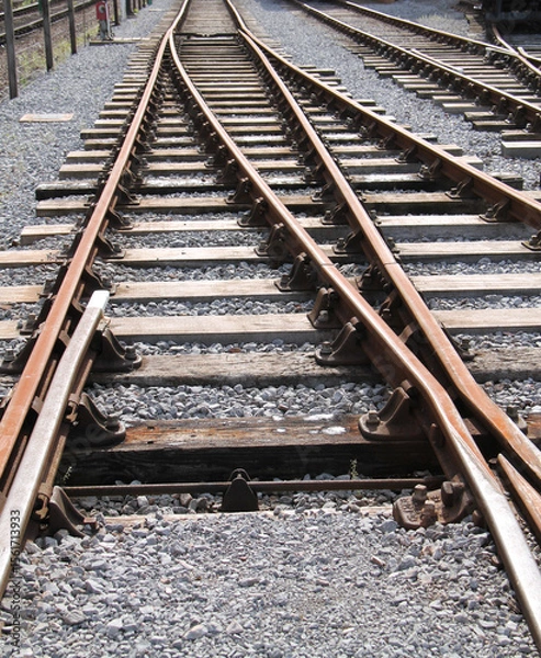 Obraz Change Over Points on a Railway Train Track.