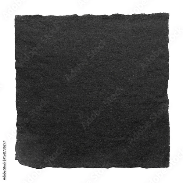 Obraz  textured black paper with rough uneven edge isolated on white background