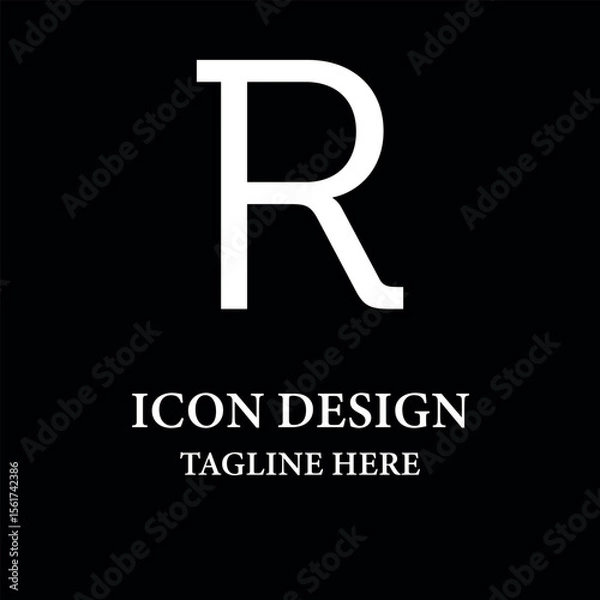 Fototapeta R logo vector Initials letter R logo design