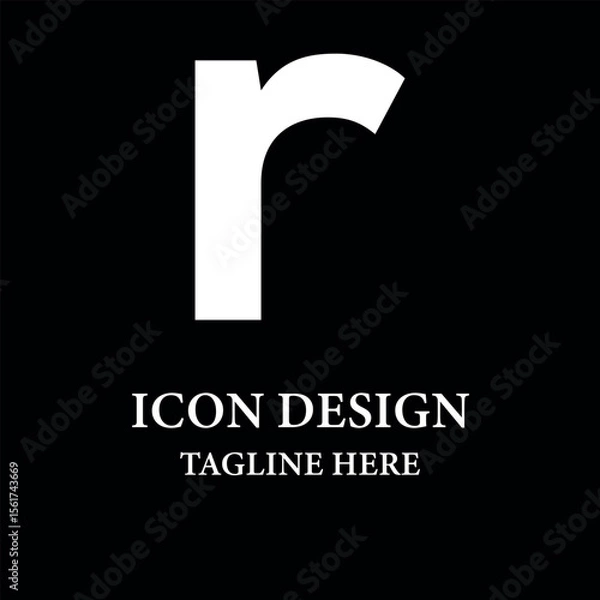 Fototapeta Letter R logo typeset vector