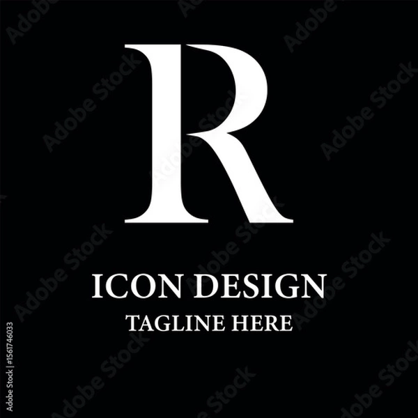 Fototapeta Initial alphabet letters R monogram icon logo