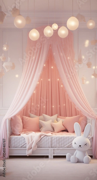 Obraz Room with pink decoration
