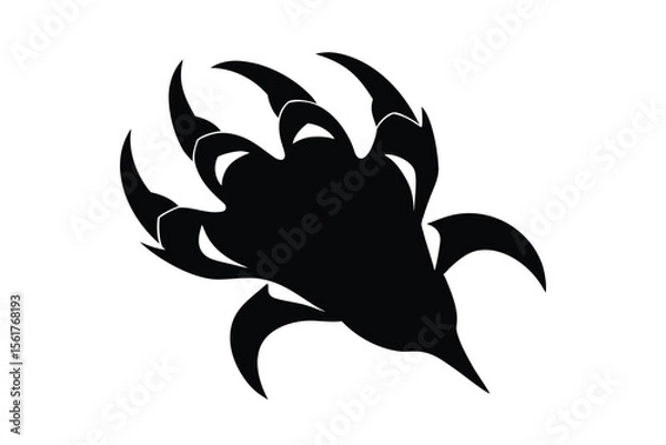 Fototapeta Monster claw on white background in vector