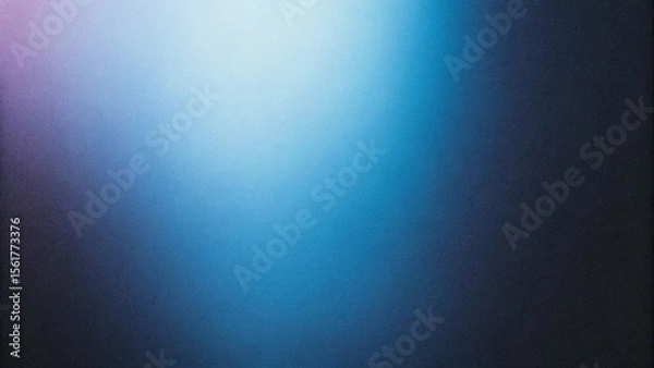 Obraz Blue gradient background grainy glowing blue light on dark backdrop noise texture effect banner header design