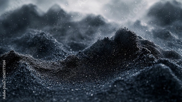 Fototapeta Dark, undulating surface sprinkled with bright specks.
Mysterious and elegant grey background with bokeh effect.
