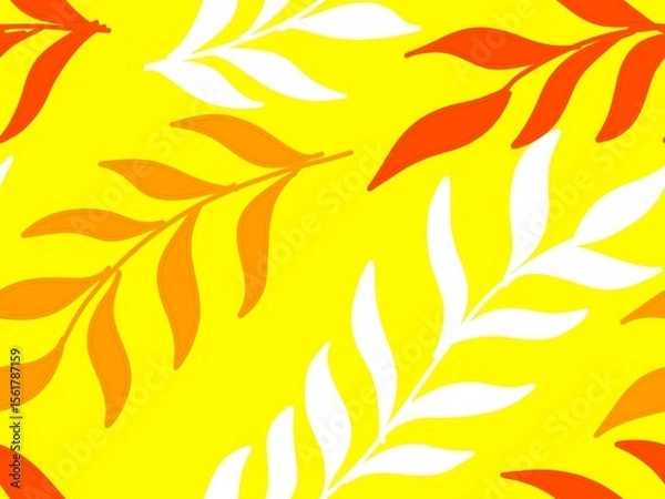 Fototapeta Botanical pattern seamless background 