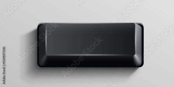 Obraz Black computer key on white background. Vector illustration