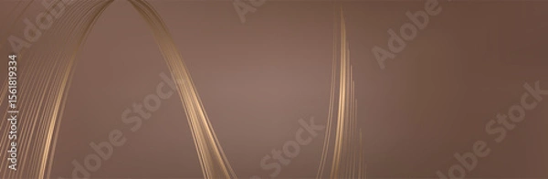 Obraz Abstract background with flowing particles. 3d abstract sci-fi user interface concept with gradient dots and lines. Digital cyberspace, high tech, technology concept.