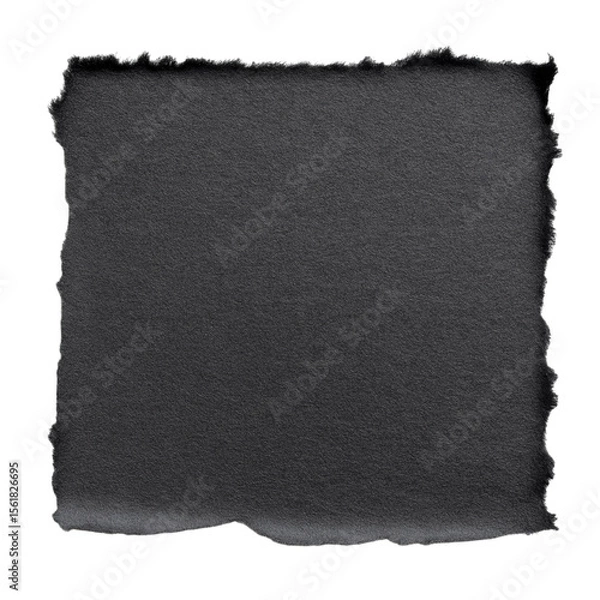 Obraz torn black paper isolated on white background
