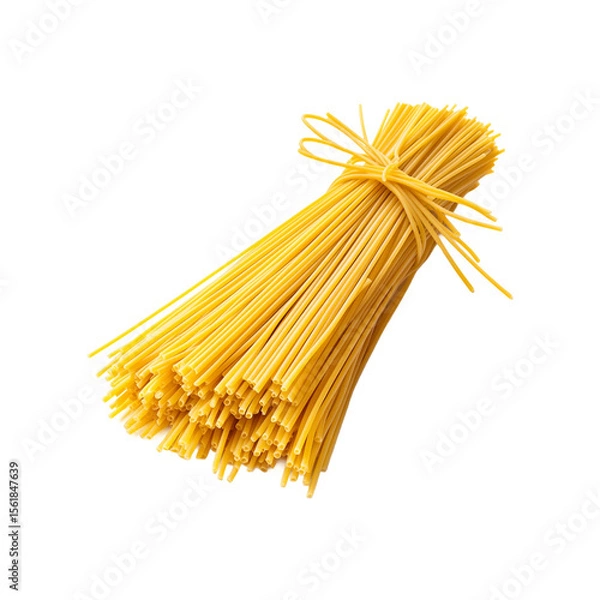 Fototapeta A neatly tied bundle of dry spaghetti noodles png