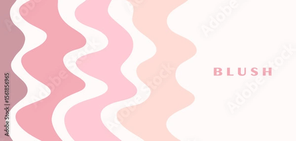 Obraz Twisted distorted retro blush banner background