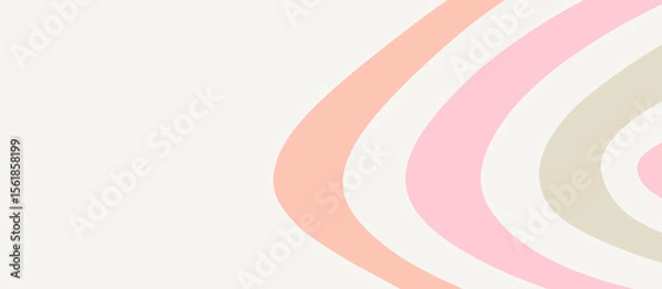 Obraz Twisted distorted retro groovy banner background