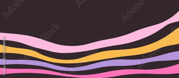 Obraz Twisted distorted color groovy banner background