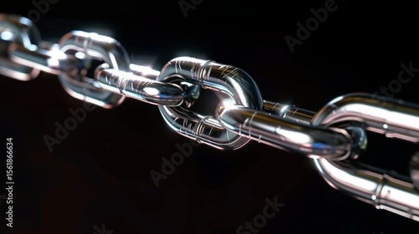 Fototapeta つながる力：連鎖する金属の意志