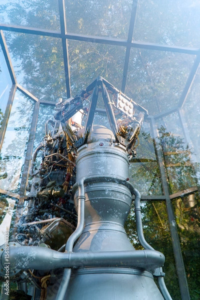 Obraz Details of the spacecraft or rocket engine on display