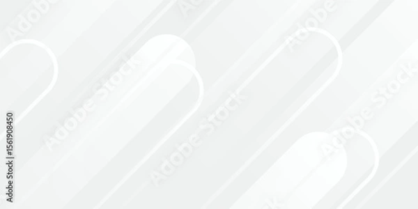 Fototapeta Gray and white diagonal line architecture geometry tech abstract subtle background vector illustration.