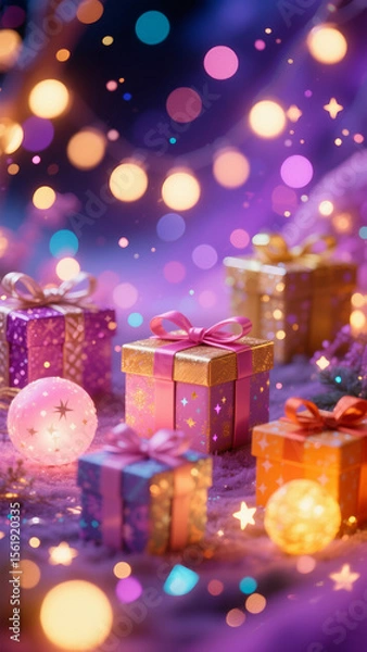 Obraz The exquisite gift box in the light