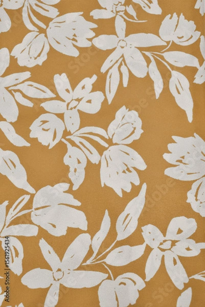 Fototapeta Beautiful Seamless Pattern with Flowers and Leaves