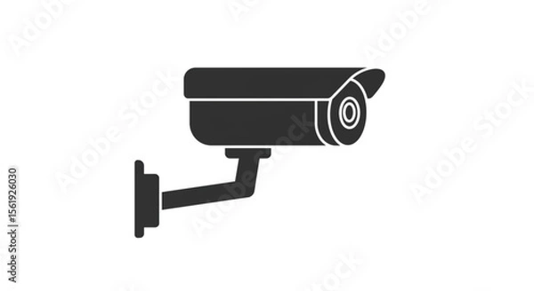 Fototapeta security camera isolated on white