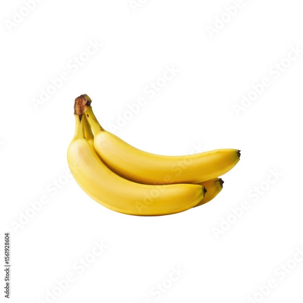 Obraz Bunch of yellow bananas for healthy eating isolated PNG with Transparent Background