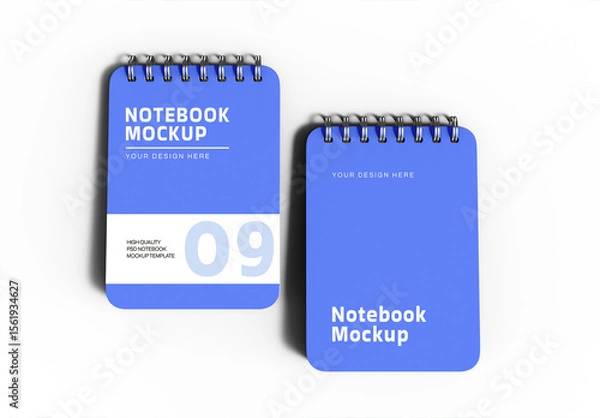 Fototapeta Notebook Mockup with Metal Binding