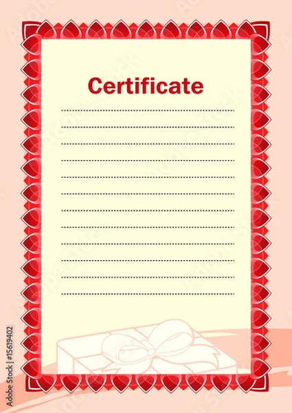 Fototapeta Certificate