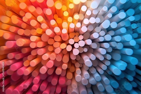 Obraz Colorful abstract art with vibrant light and geometric patterns