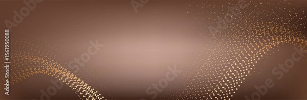 Obraz Abstract background with flowing particles. 3d abstract sci-fi user interface concept with gradient dots and lines. Digital cyberspace, high tech, technology concept.