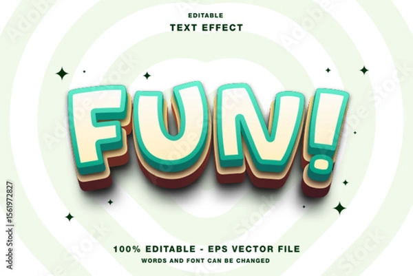 Fototapeta Fun Cartoon 3D Editable Text Effect Template