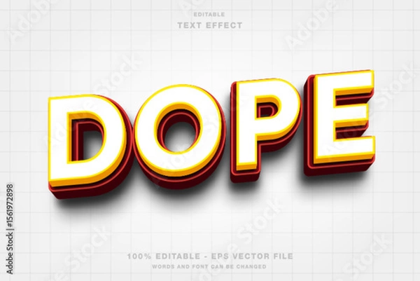 Fototapeta Dope 3D Editable Text Effect Template
