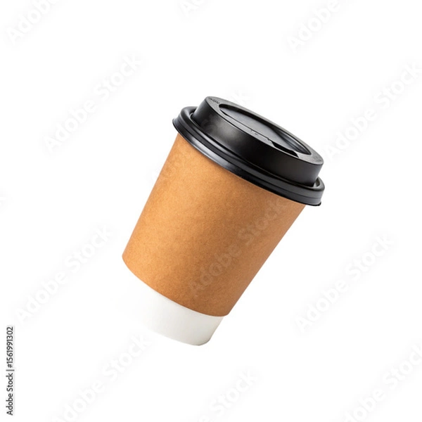 Obraz Hand holding a hot drink in a disposable cup