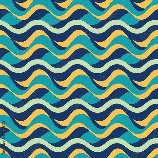 Obraz seamless waves pattern