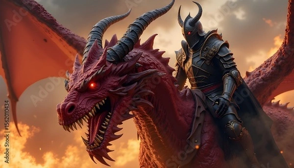 Obraz Fantasy Creatures and Warriors: A Collection of Mythical Beings and Valiant Fighters