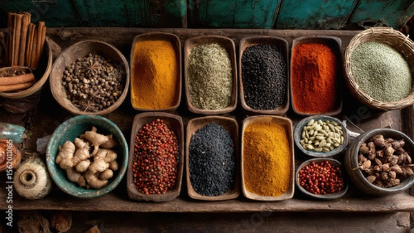 Obraz indian spices on shop