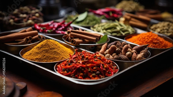 Obraz indian spices on shop