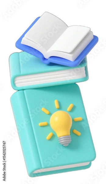 Fototapeta books and Light bulb