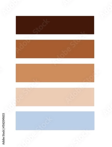 Fototapeta Minimal Earth Tones and Pastel Aesthetic Horizontal Sticker Set for Journaling, Scrapbooking, and Digital Design. Illustration. Isolated on white
