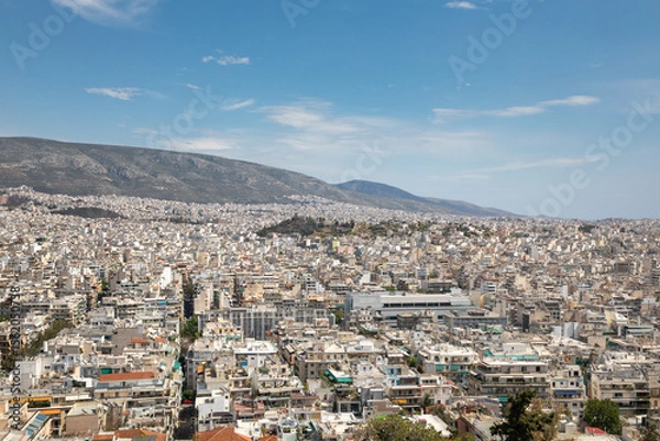 Obraz The panoramic view of Athens from a hill in sunny day