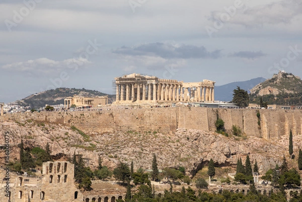 Obraz View of the Acropolis from the opposite hill, Athens