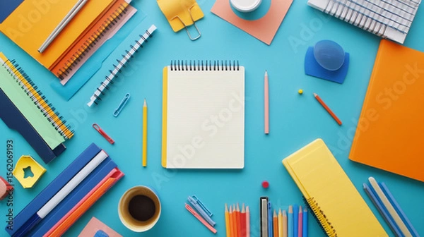 Obraz Workspace Desk Flat Lay