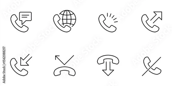 Obraz telephone line icon, communication and calling features