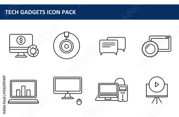 Fototapeta Tech Gadgets Icon Pack