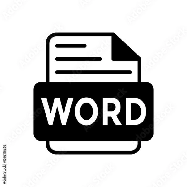 Fototapeta word document icon, file document vector icon