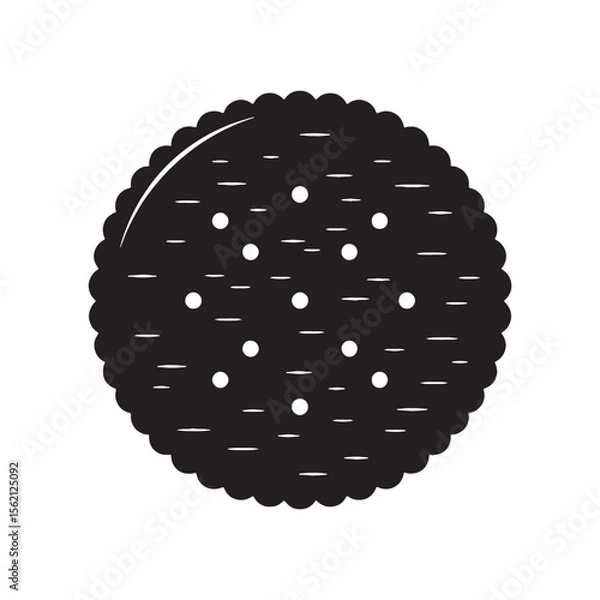 Obraz Golden baked goodness – Crackers silhouette paired with smooth Crackers vector – Crackers illustration

