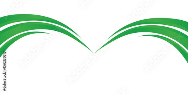 Obraz Curved Header and Footer Element. Vector Illustration