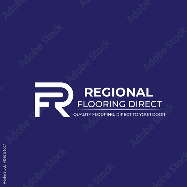 Fototapeta RF monogram logo 