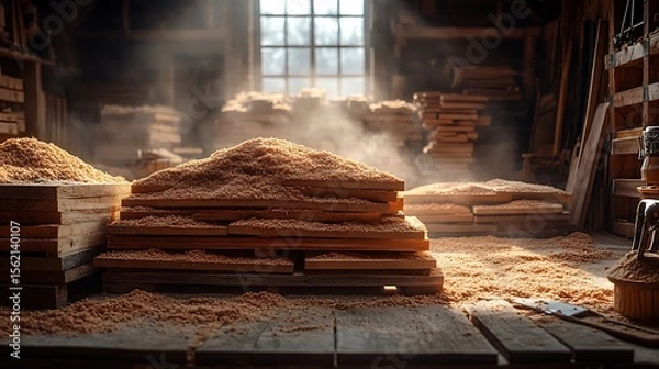 Obraz Woodworking Shop Interior.