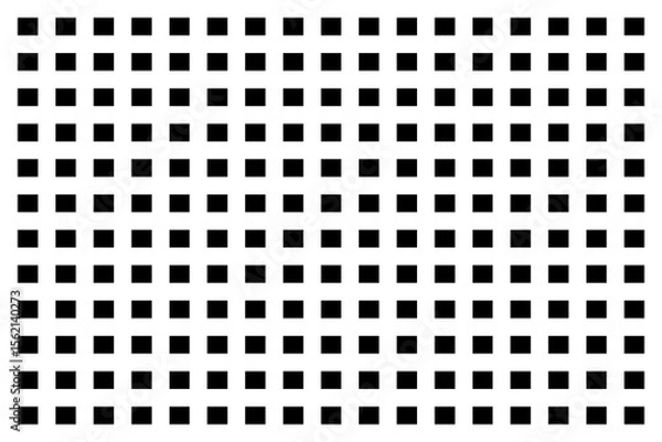 Fototapeta Minimalist Seamless Geometric Grid Pattern with Black Squares on White Background for Digital, Graphic, and Print Design Projects. Illustration